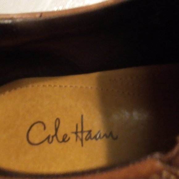 Cole Haan men leather brown slip on loafers sz 11M round toe main image 4